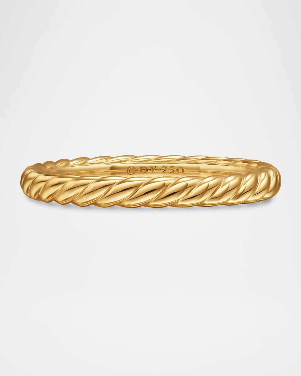 DY Unity Cable Ring in 18K Yellow Gold, 2.45mm
